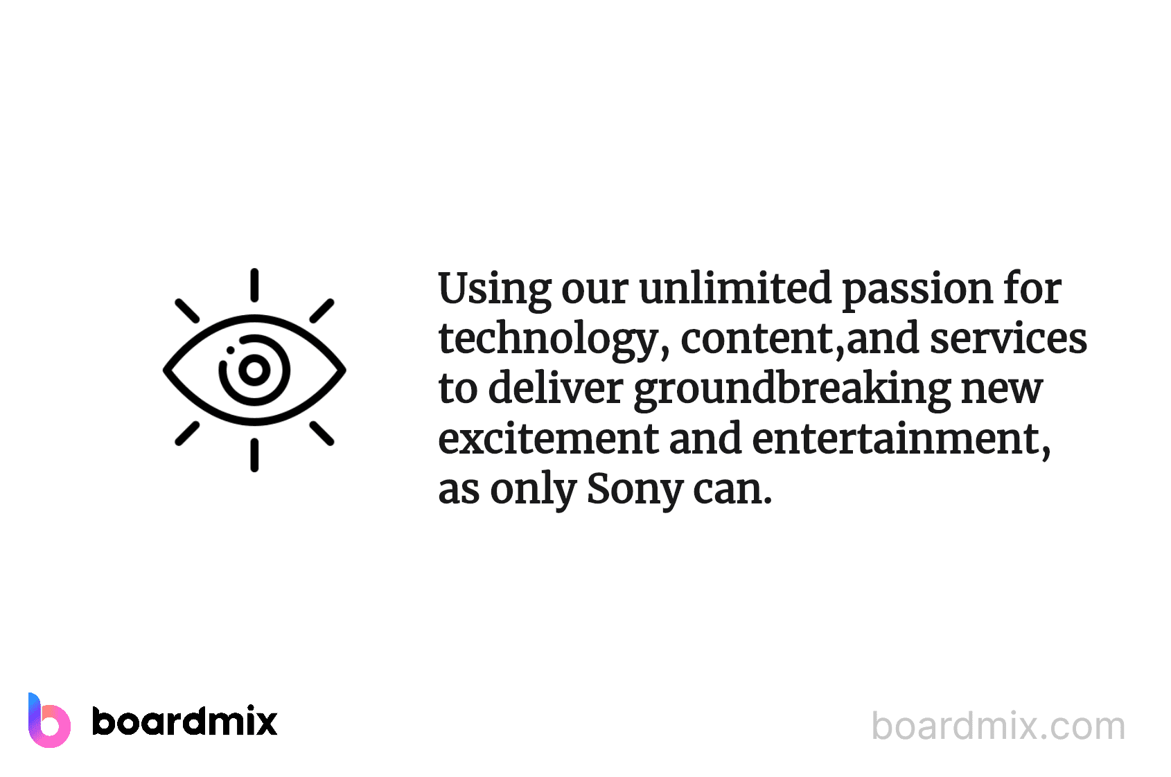 Sony Vision Statement