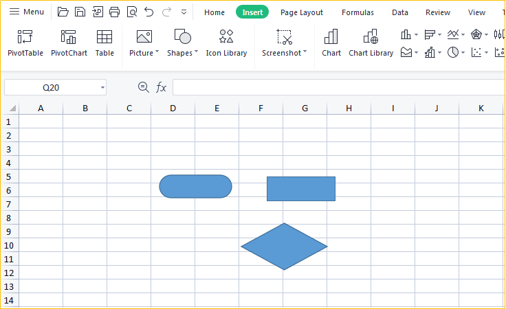 resize shapes in wps excel