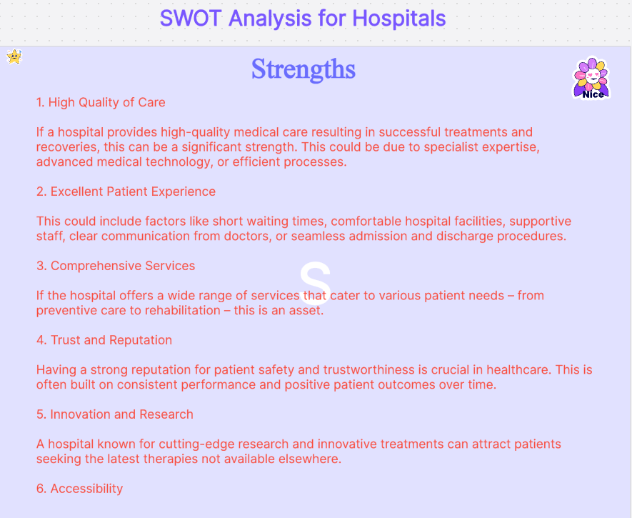 swot-analysis-hospital-strenghs