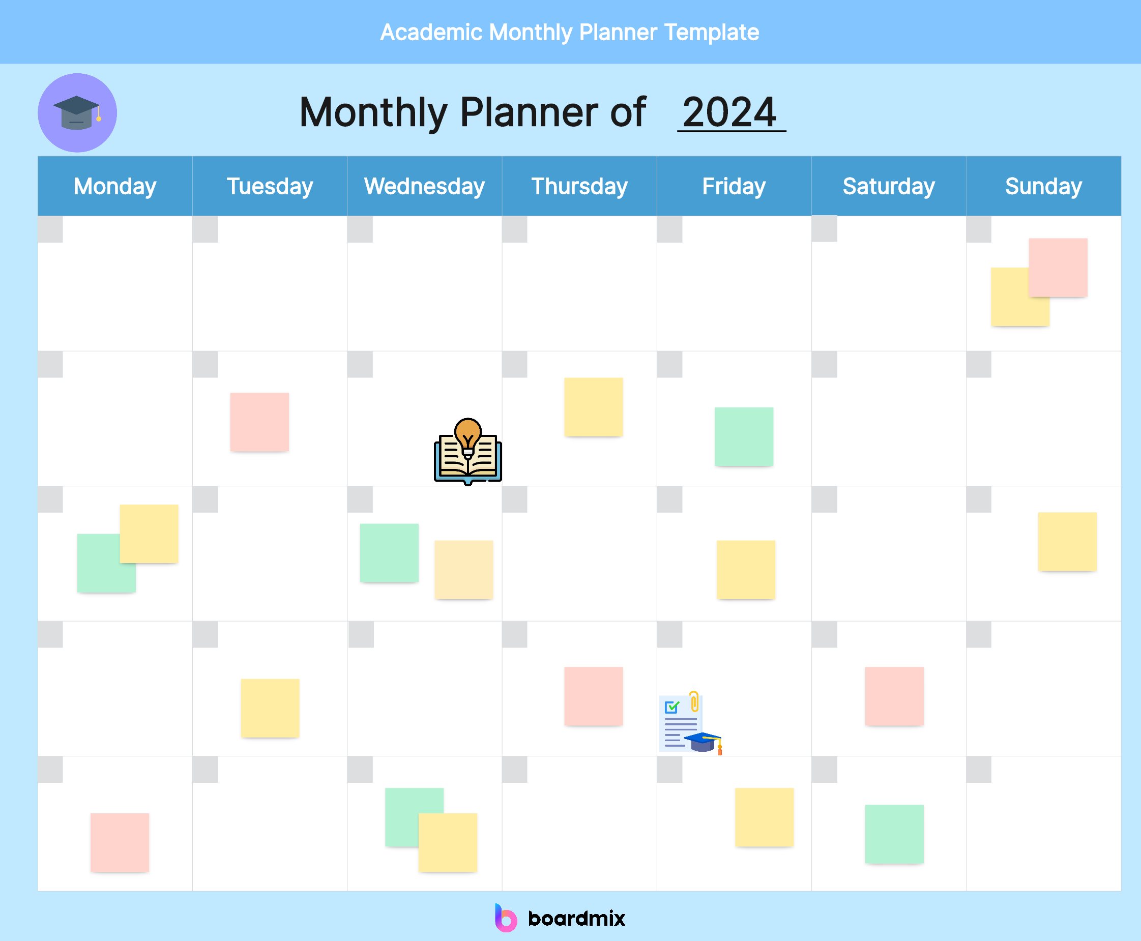 academic-monthly-planner-template