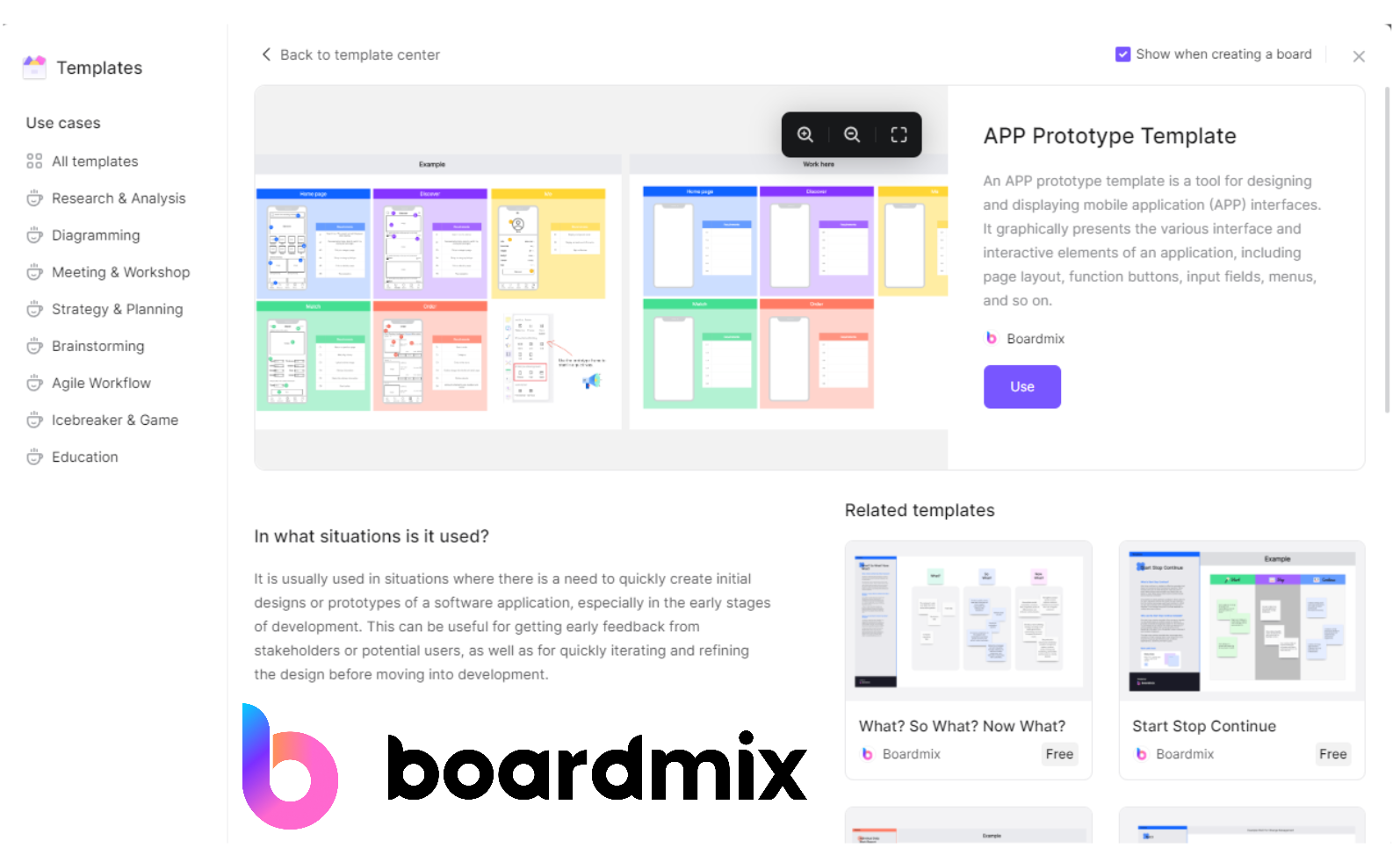 Boardmix app prototype builder