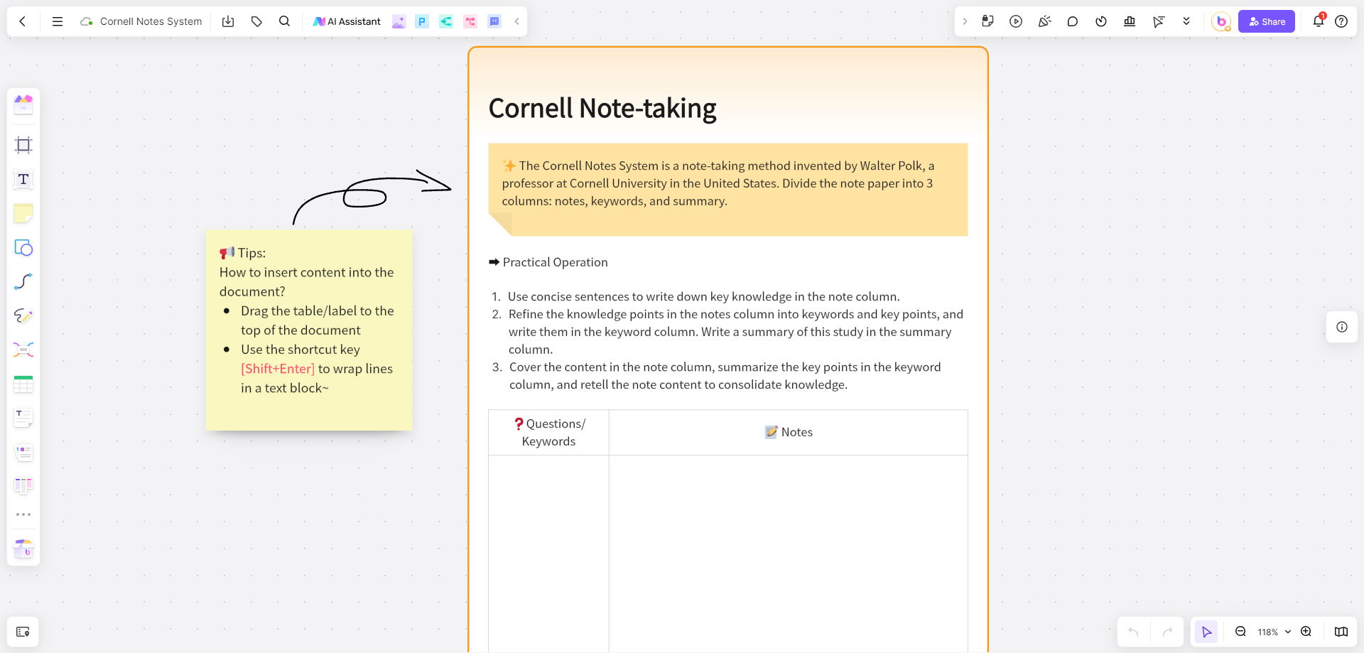 cornell-note-taking-kanban