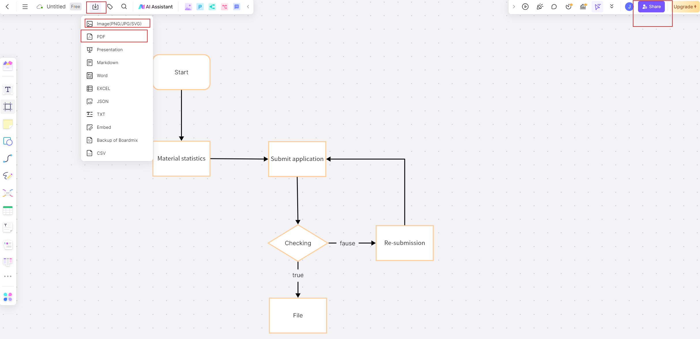 Paso 7: Comparta o exporte su diagrama