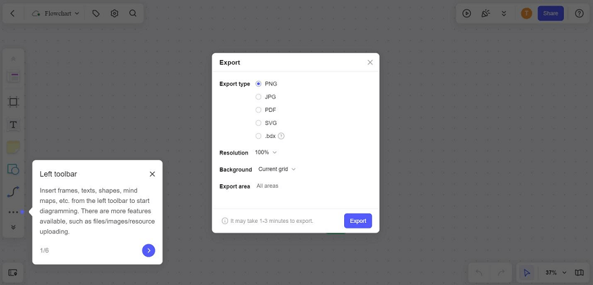 export flowchart from Boardmix