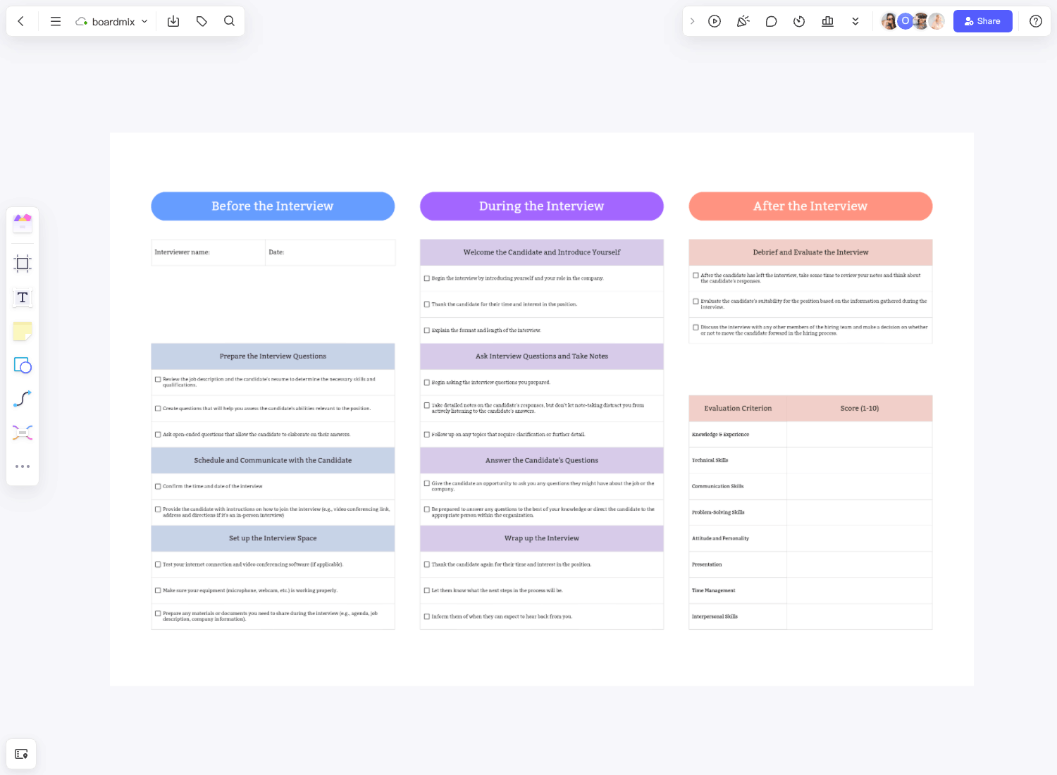 Interview Checklist Template