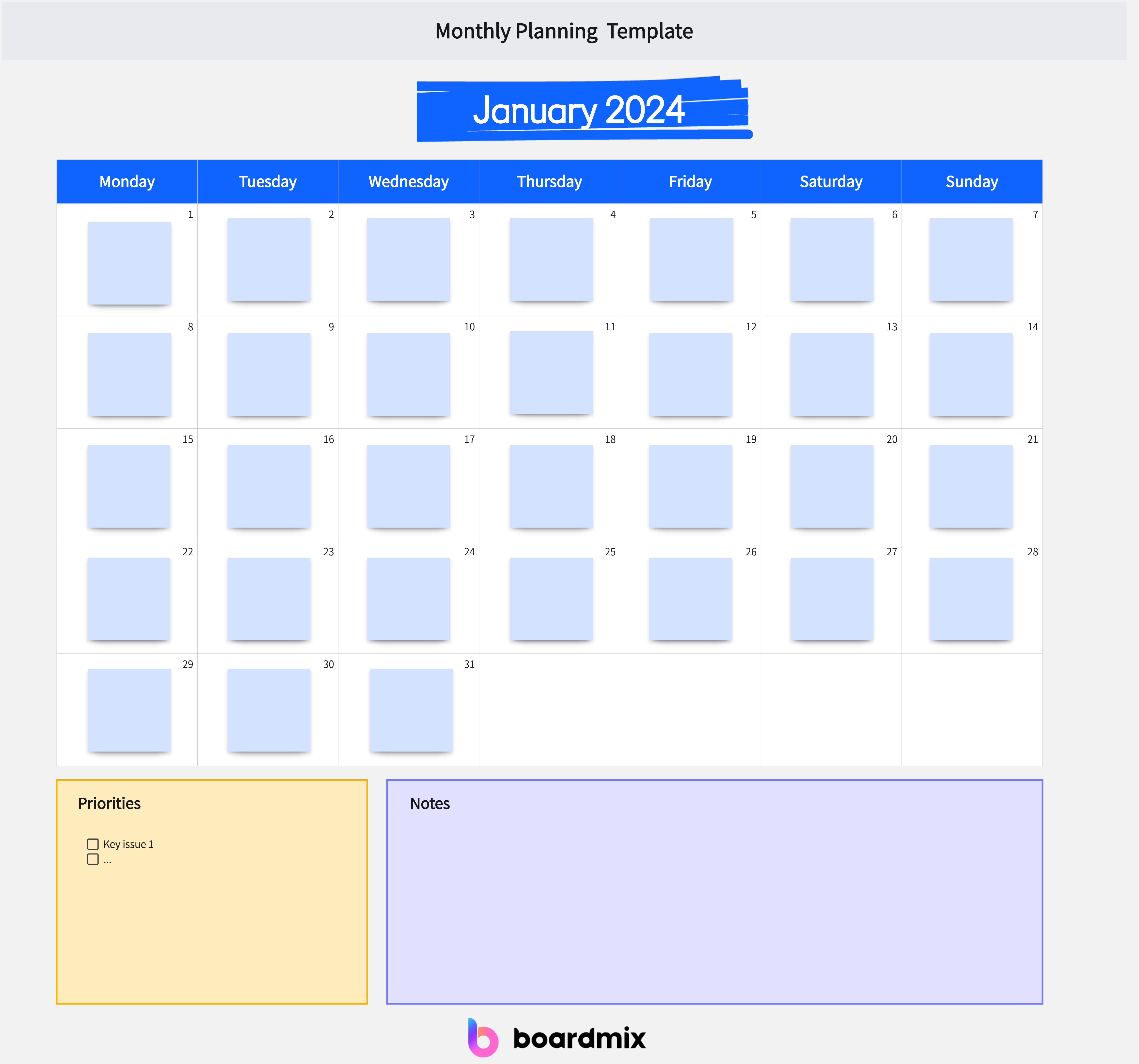 Free Monthly Planner Printable Templates