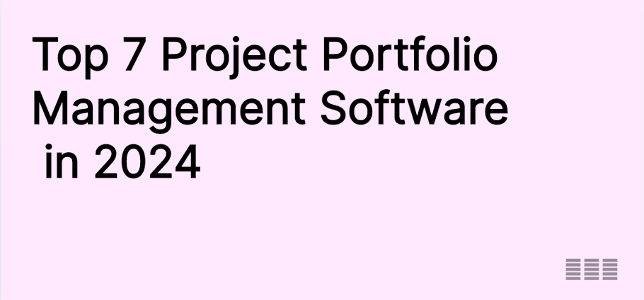 best project portfolio management software