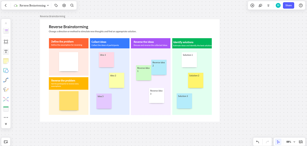 use BoardMix template for idea management