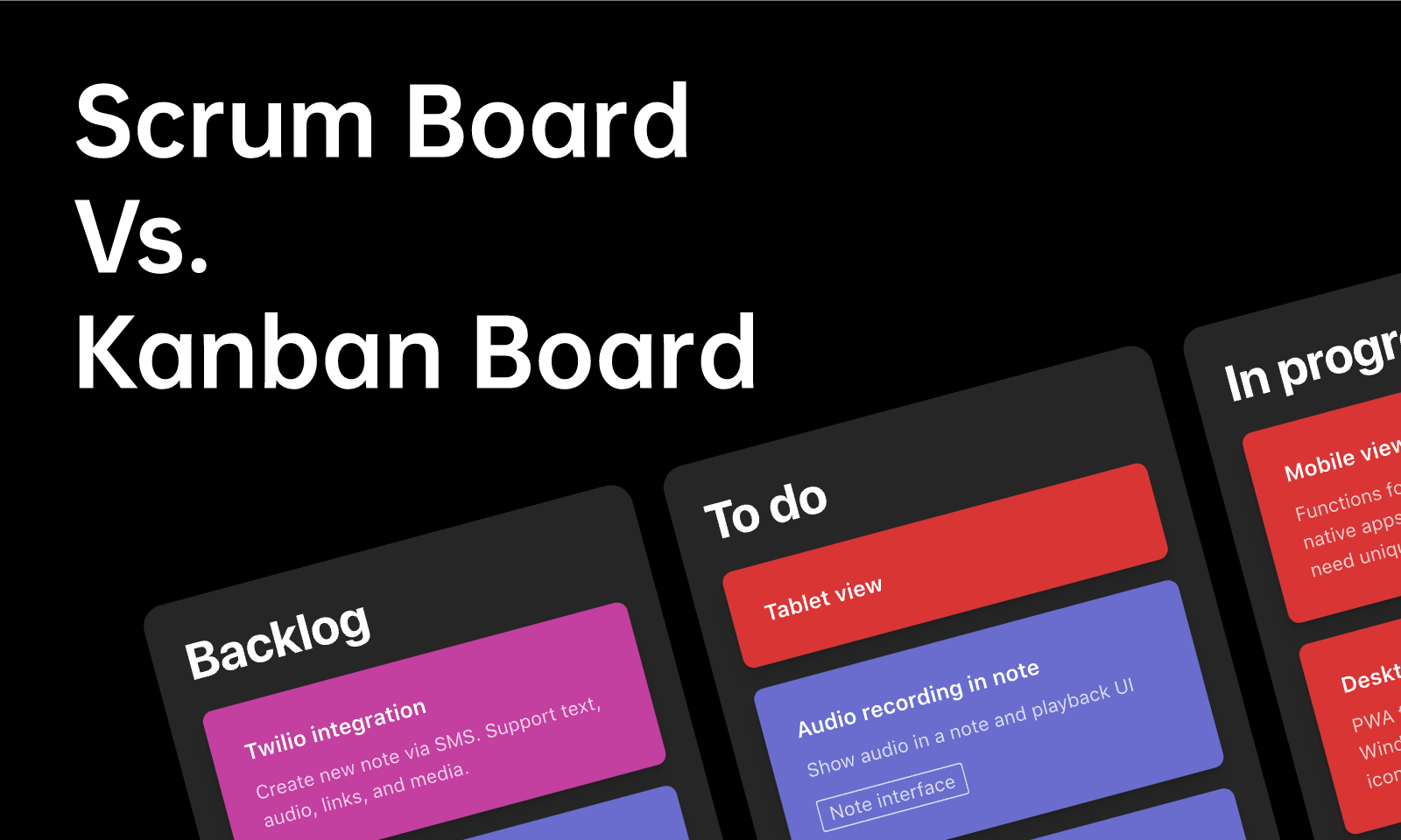scrum board vs kanban board