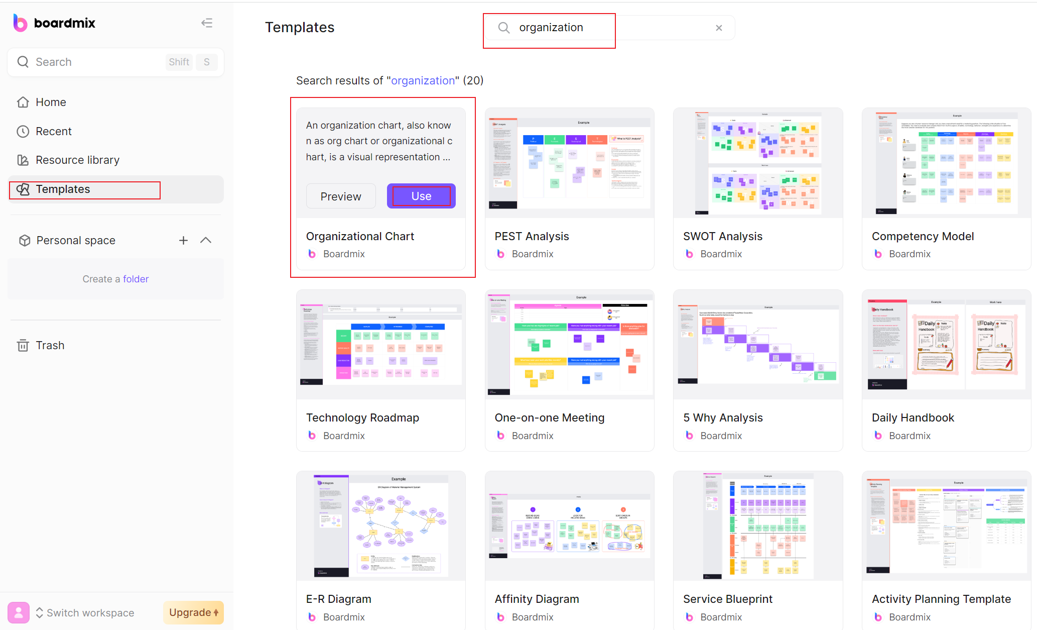 select-org-chart-template-in-boardmix