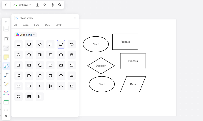 select shapes on Boardmix