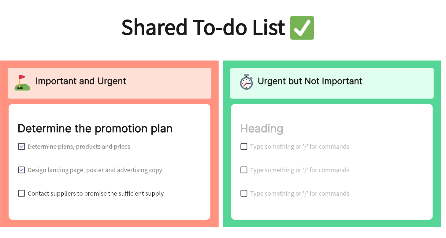 shared to-do list