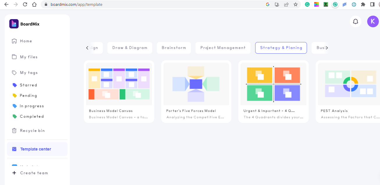 strategy and planning tool Boardmix