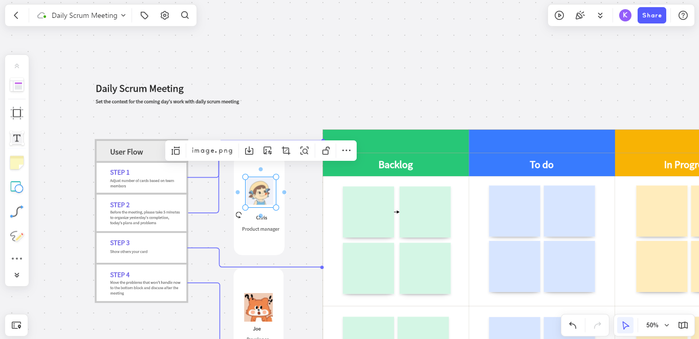 upload files to scrum board Boardmix