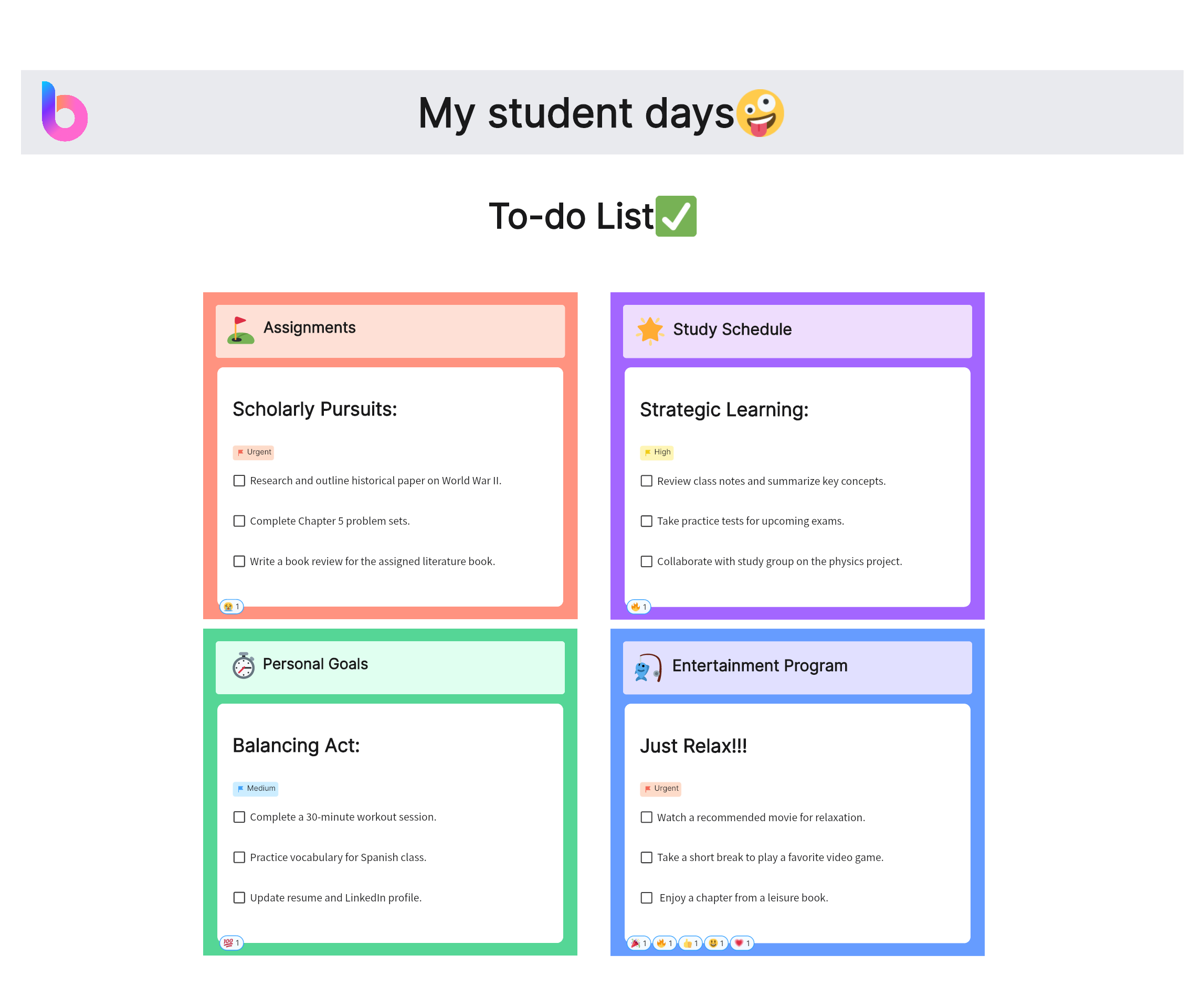 student-to-do-list