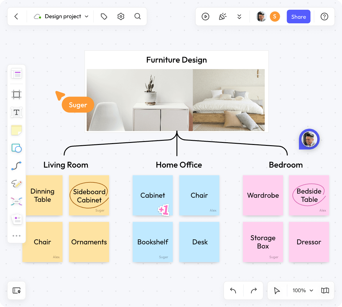 Map Out & Organize Ideas on Infinite Canvas