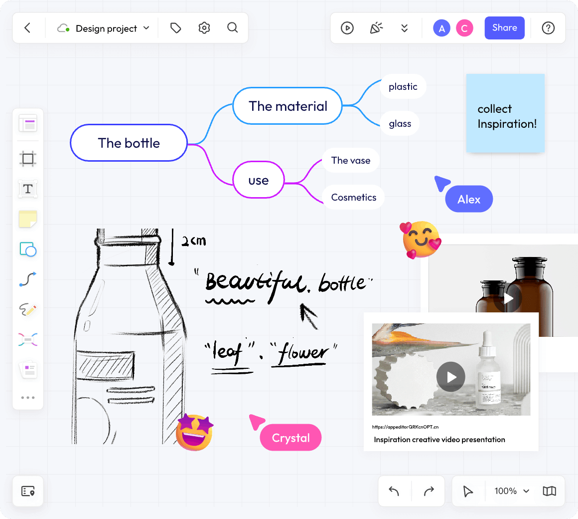 Map Out & Organize Ideas on Infinite Canvas