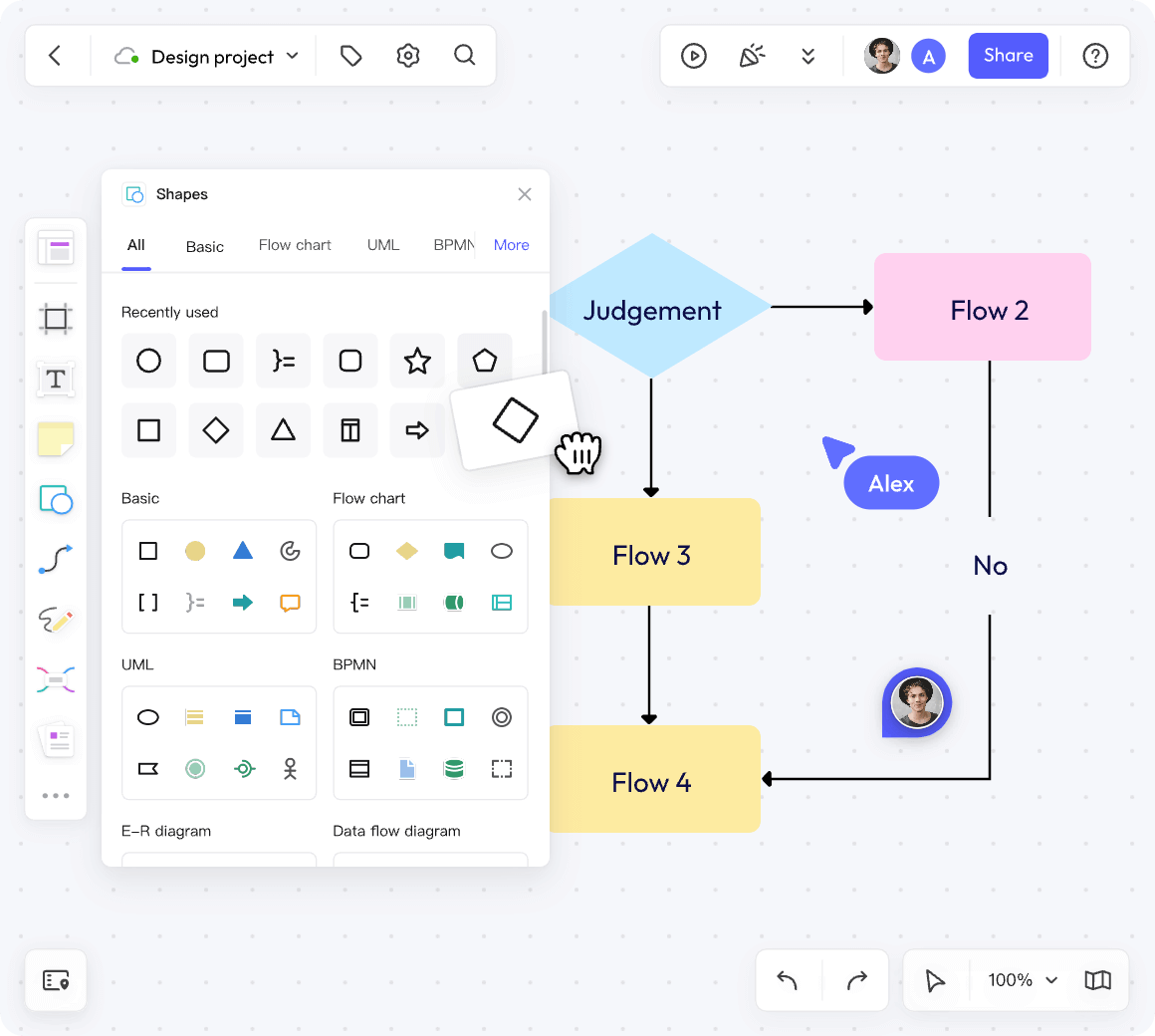 Map Out & Organize Ideas on Infinite Canvas