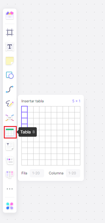 Crear una tabla