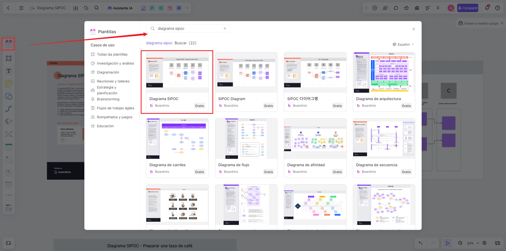 plantilla de diagrama SIPOC