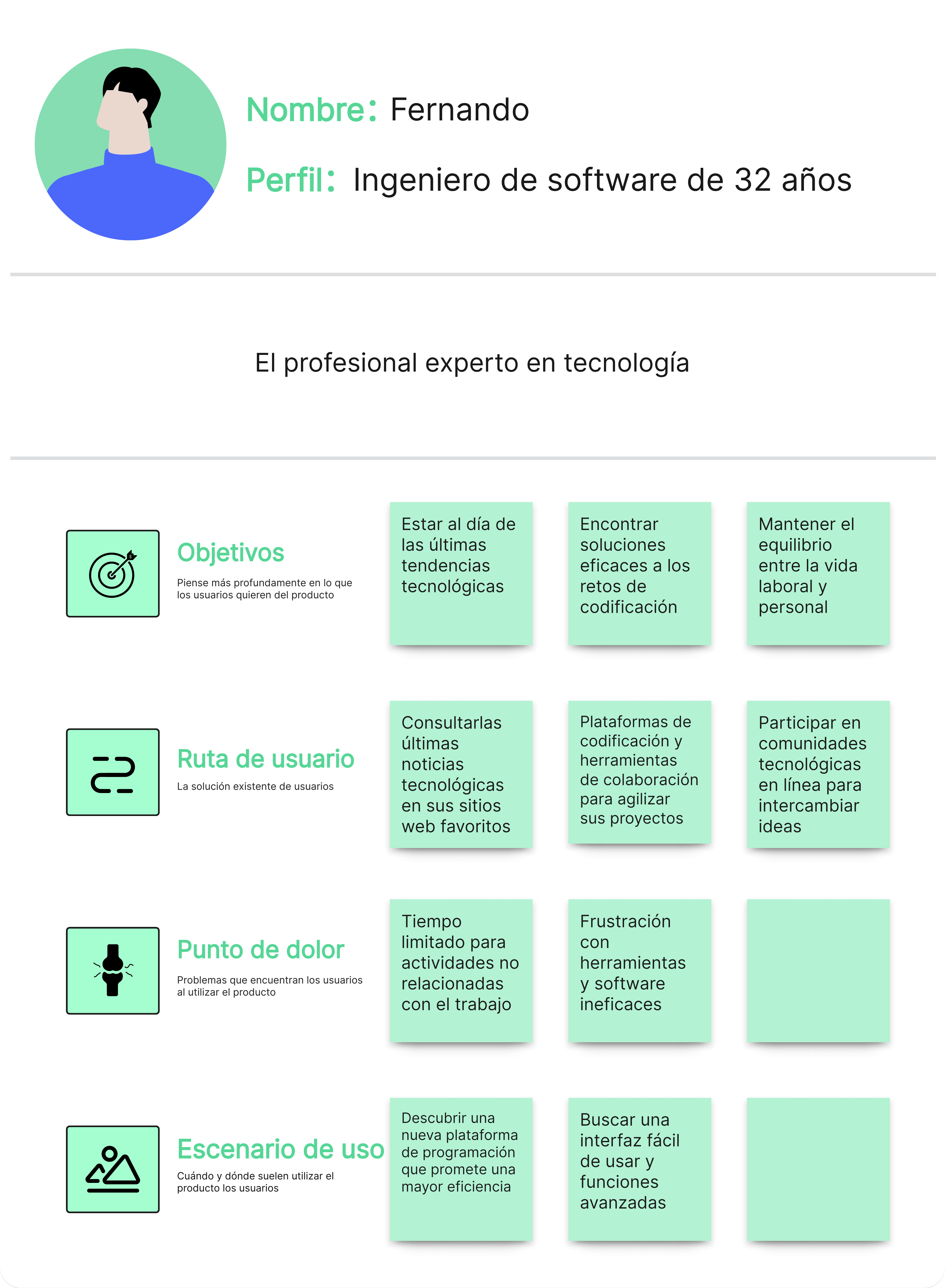 Ejemplo 1: El profesional experto en tecnología