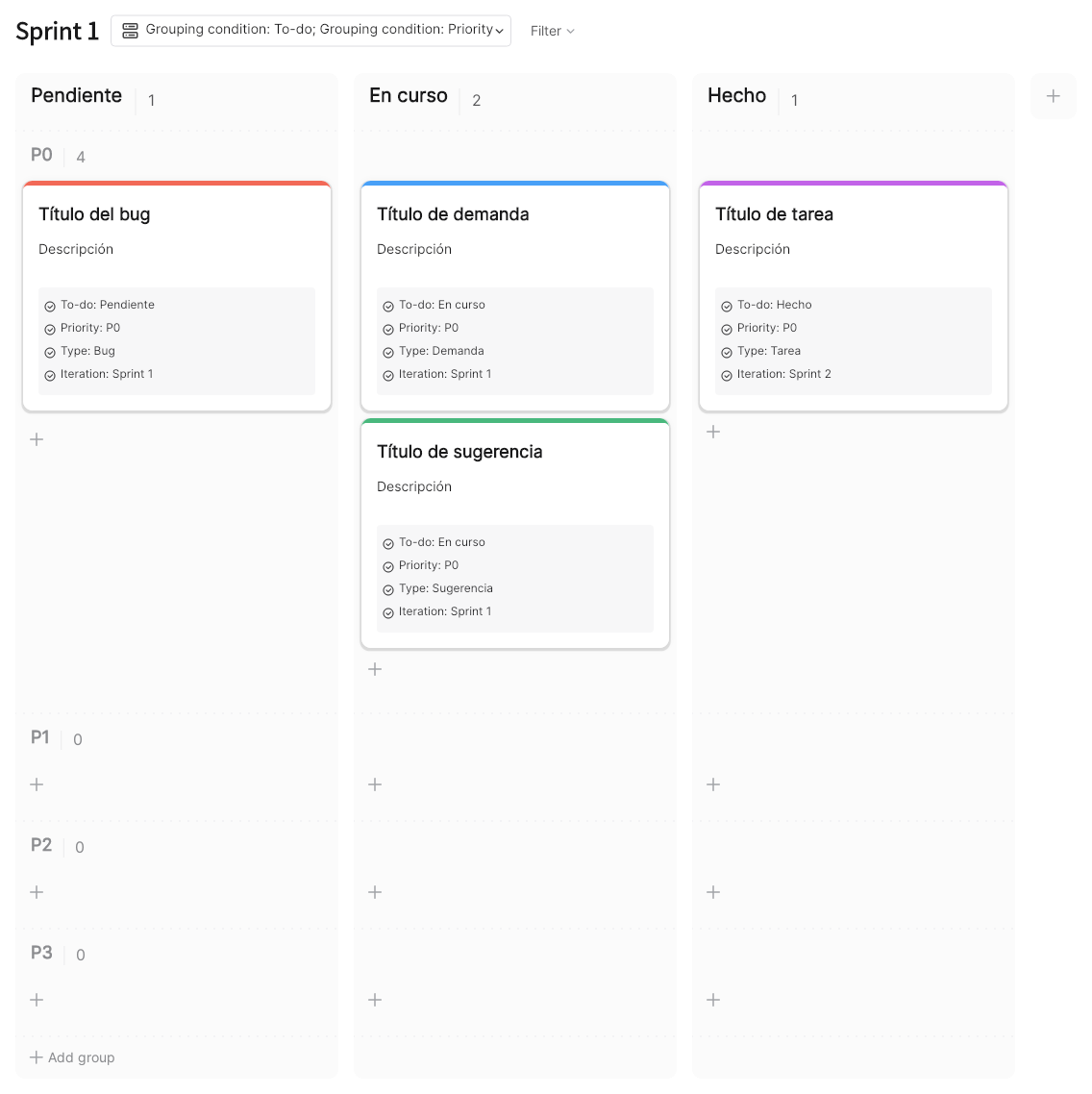 Personalice su tablero Kanban