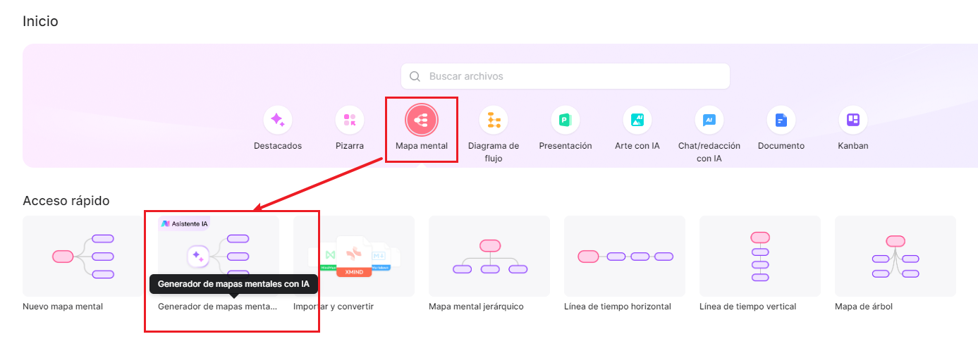 generador de mapas mentales de IA de Boardmix