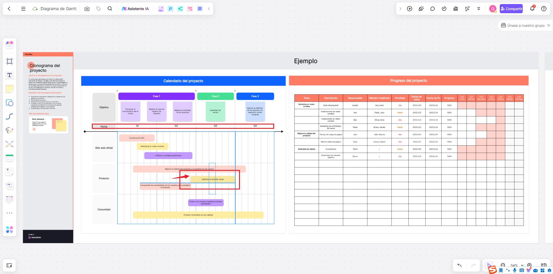 Paso 4. Visualice su diagrama de Gantt