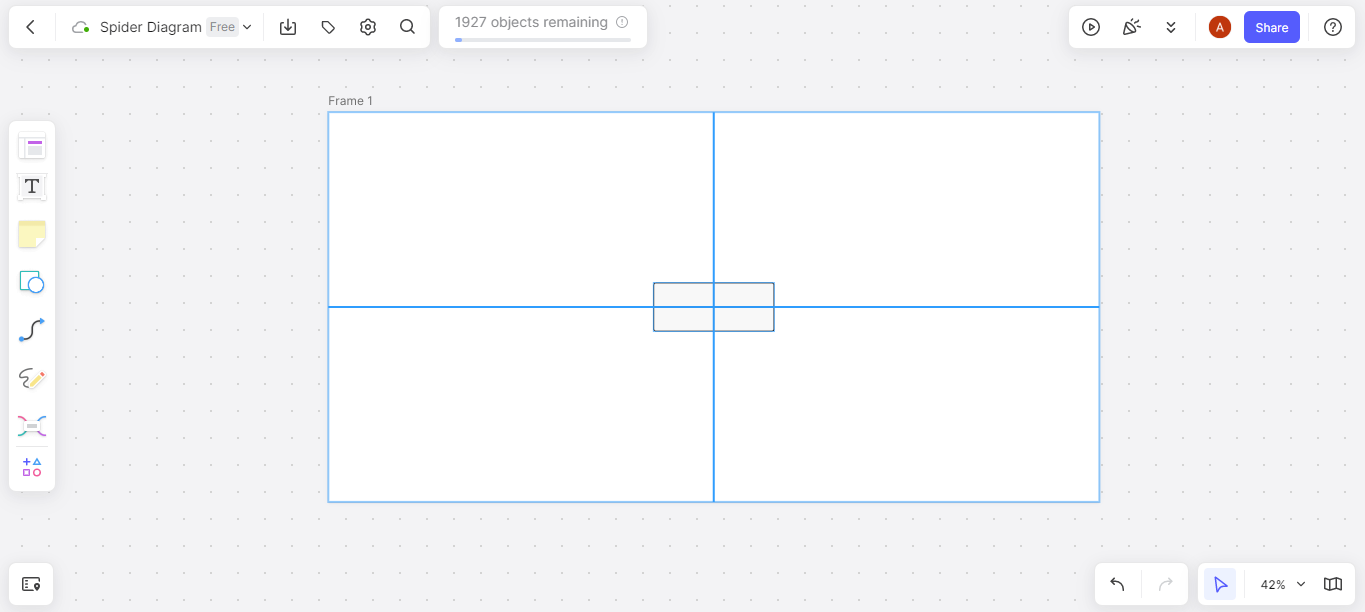 draw first shape spider diagram