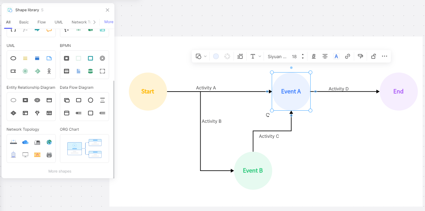 edit arrow diagram in Boardmix