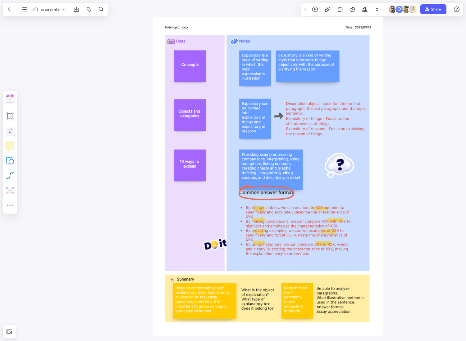 Cornell Notes Template