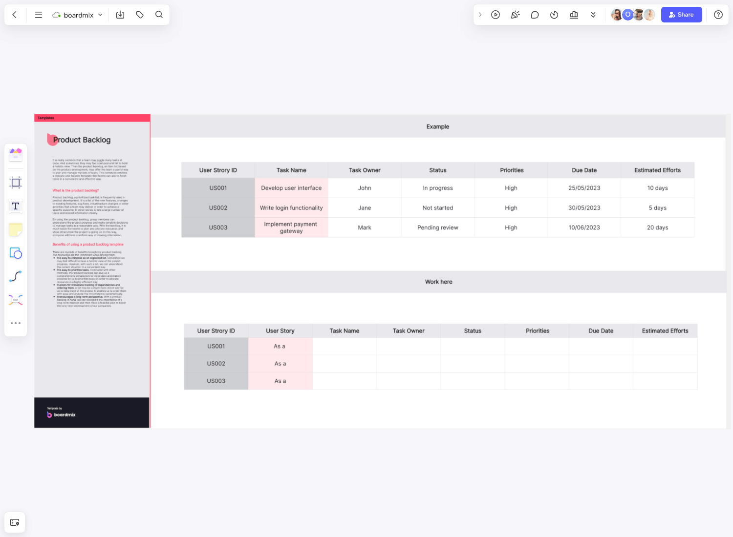 Product Backlog Template