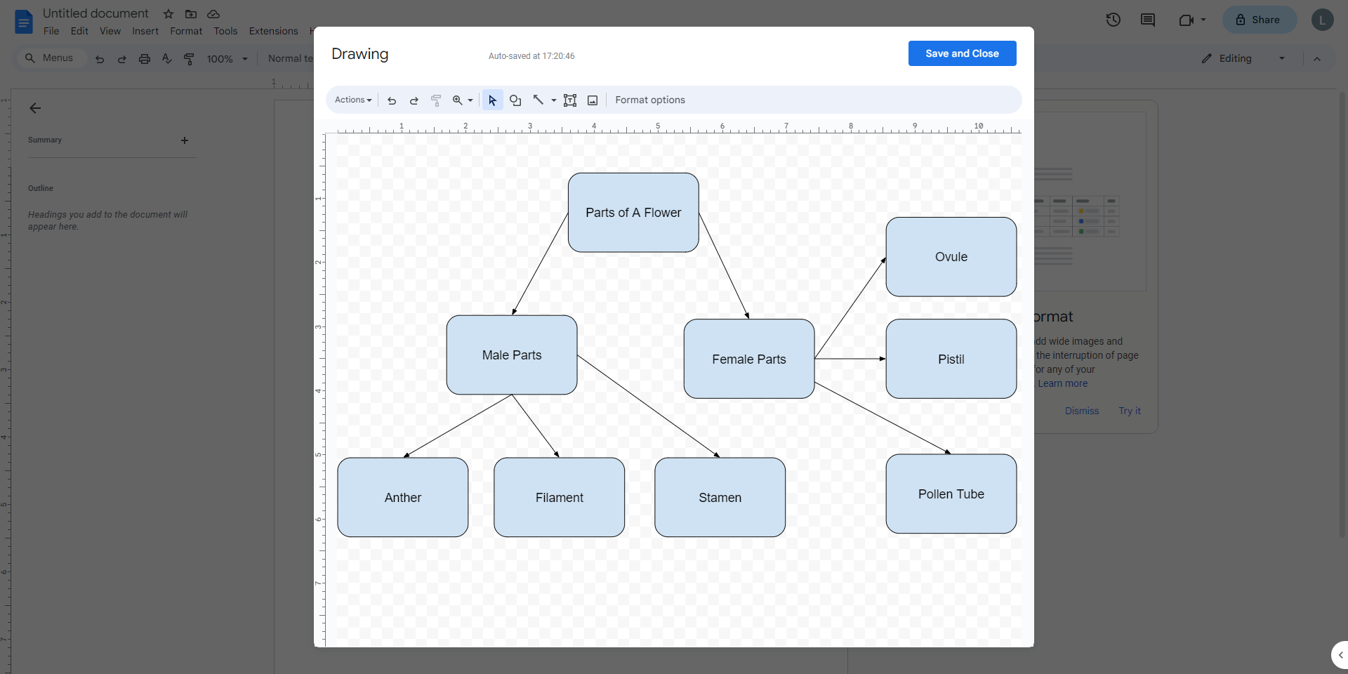 Double-click inside your shapes to add text to them.