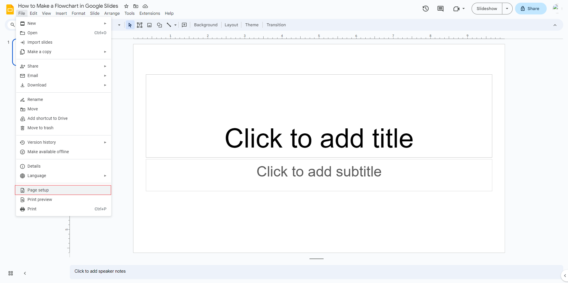 Step 2: Setting up your Slide