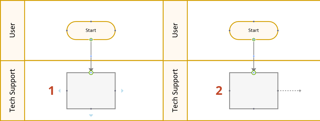 Connect Shapes to Indicate Process Flow