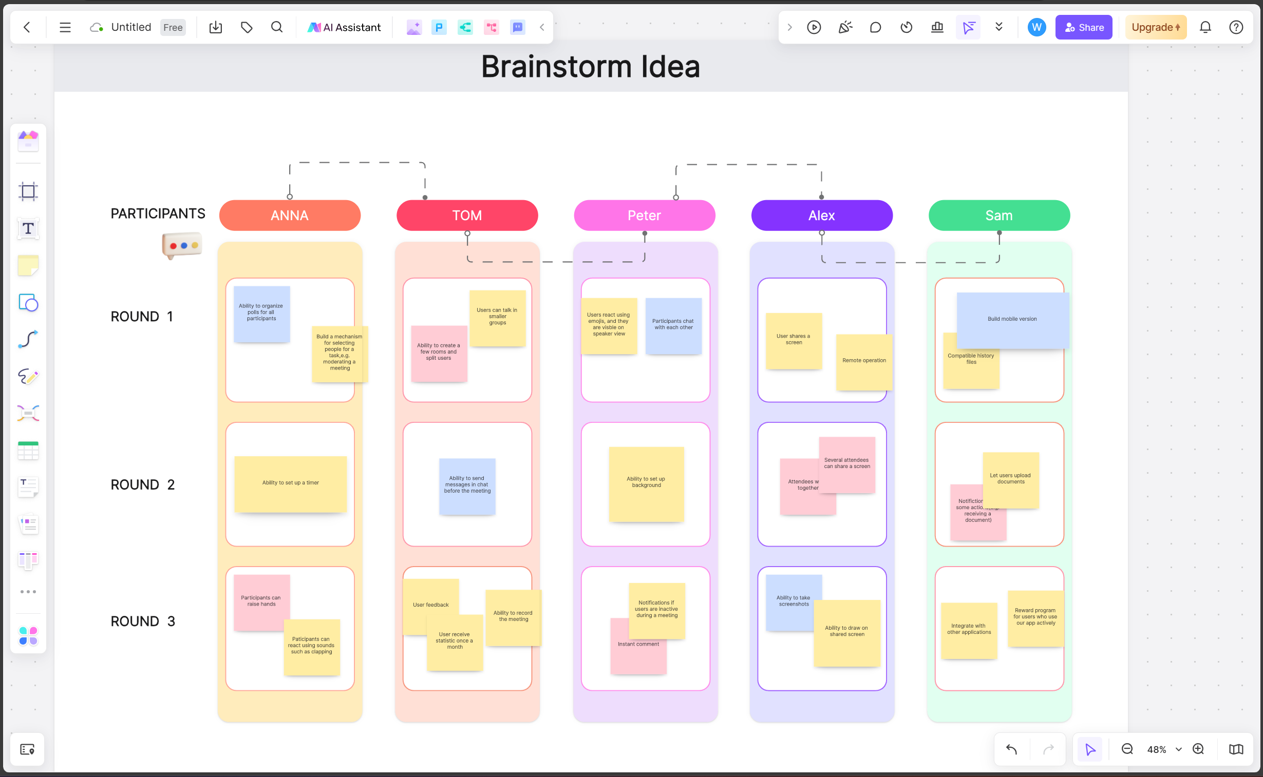 ai whiteboard brainstorming